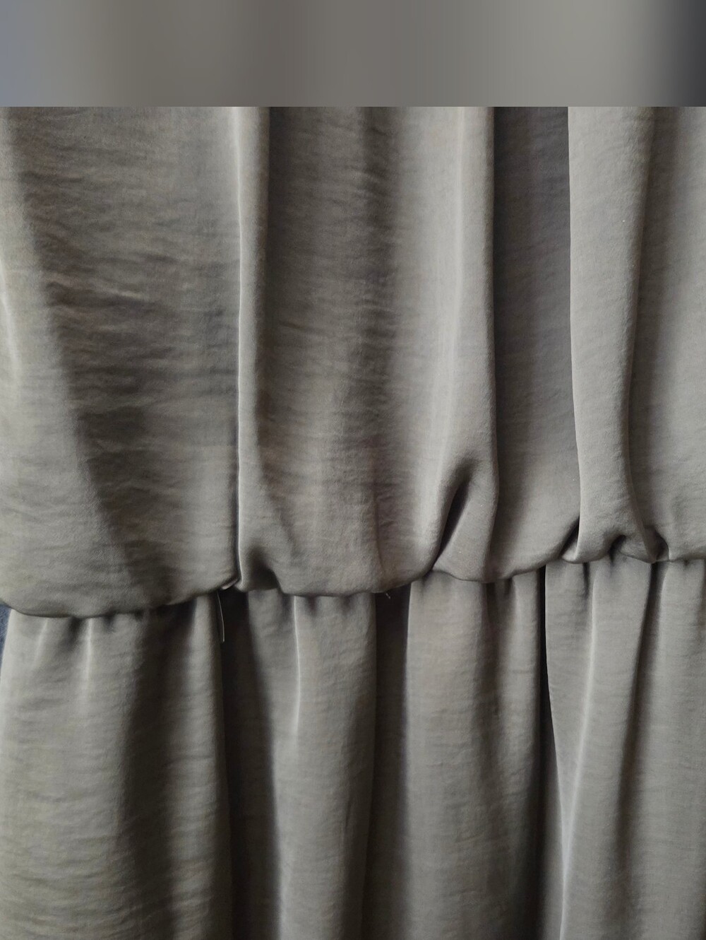 Women's City Triangles Olive Green Pleated Scoop Dress ~ Size Medium - Picture 7 of 9